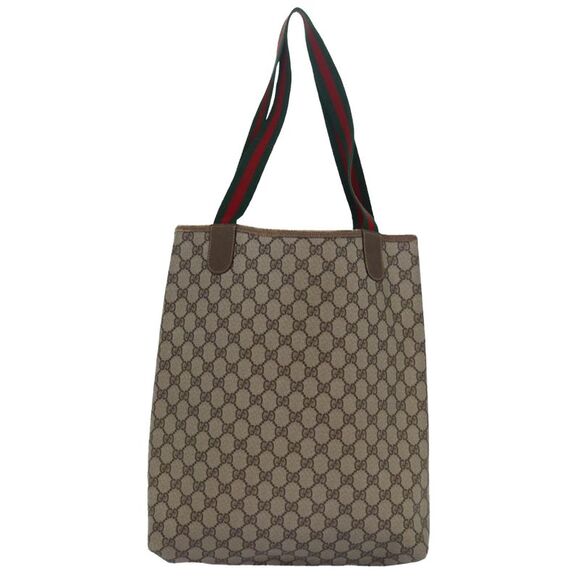 Gucci Sherry Beige Canvas Tote Bag (Pre-Owned) - Picture 2 of 16